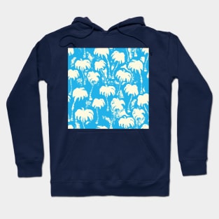 Blue Aloha Palm Trees Hoodie